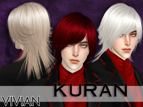Sims 4 Kuran hair by VivianDang at TSR