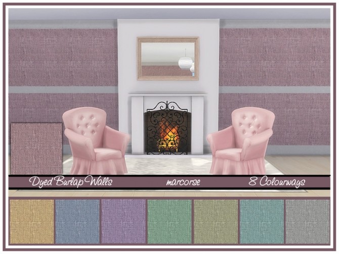 Sims 4 Dyed Burlap Walls by marcorse at TSR