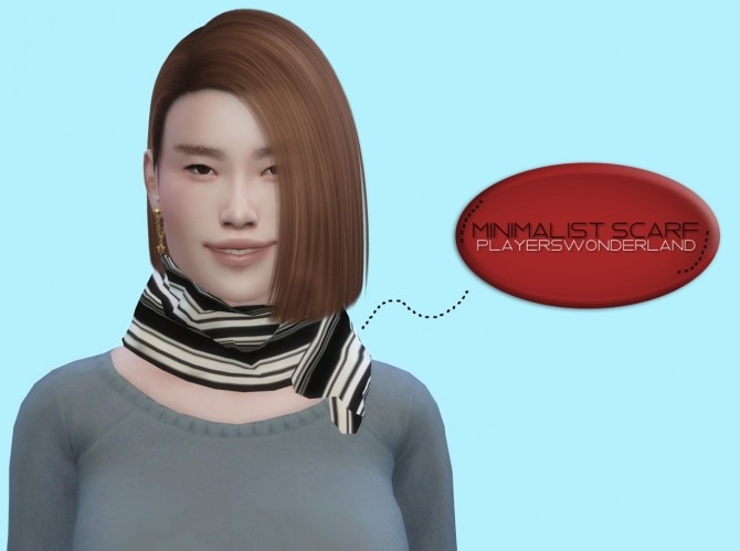 Sims 4 Minimalist scarf at PW’s Creations