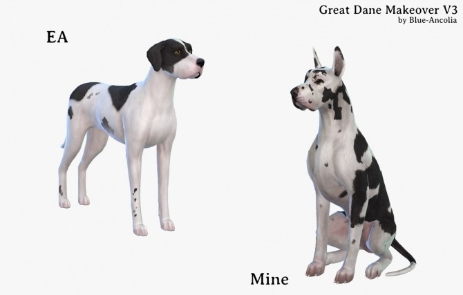 Sims 4 Great Dane Makeover (Third Version) at Blue Ancolia