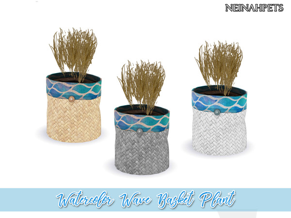 Sims 4 Watercolor Waves Bathroom Collection by neinahpets at TSR