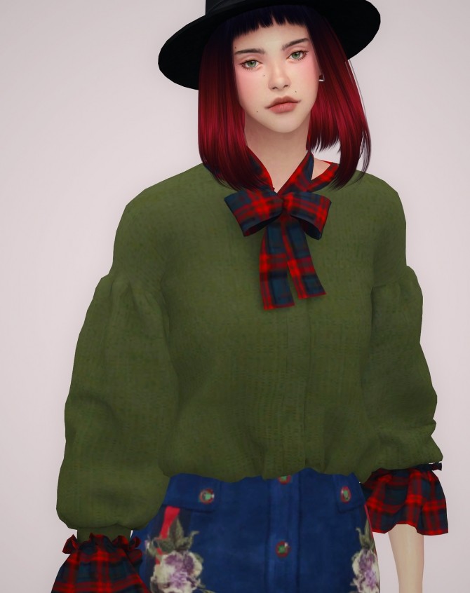 Sims 4 PUFF SLEEVE CARDIGAN at BY2OL