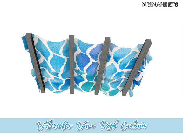 Sims 4 Watercolor Waves Bathroom Collection by neinahpets at TSR
