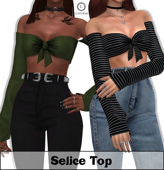 Sims 4 Selice Top at Lumy Sims