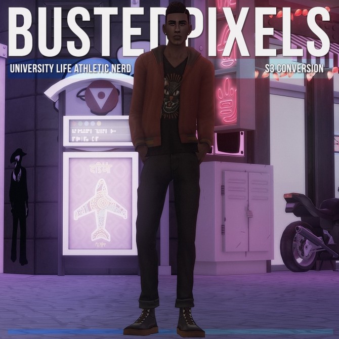 Sims 4 University Life Athletic Nerd S3 Conversion at Busted Pixels