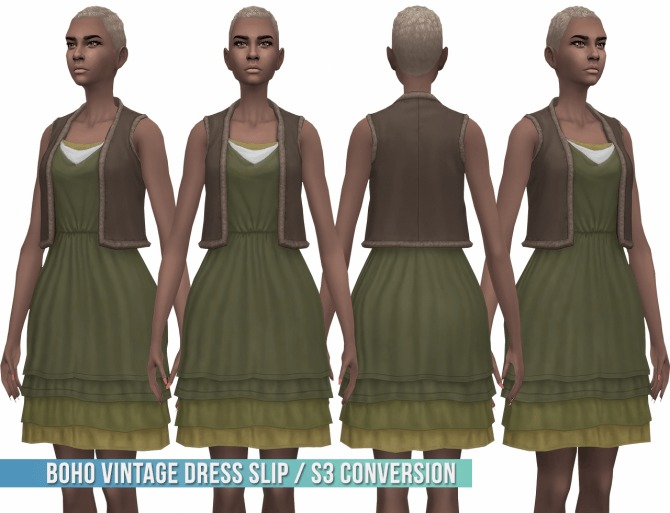Sims 4 Boho Vintage Dress Slip S3 Conversion at Busted Pixels