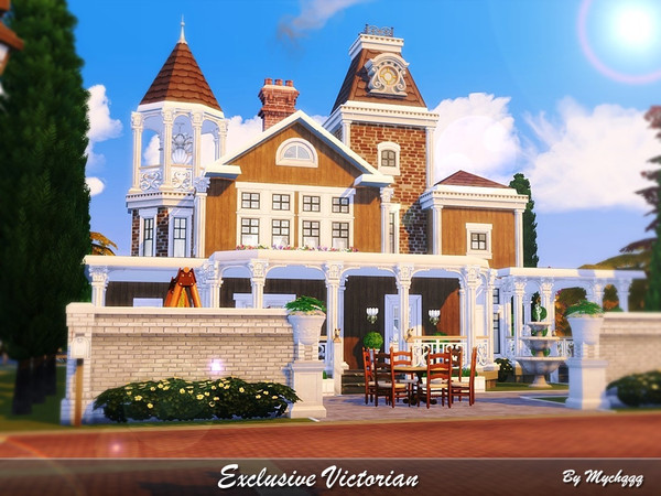 Sims 4 Exclusive Victorian house by MychQQQ at TSR