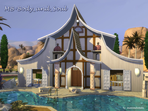 Sims 4 MB Body and Soul wellness center by matomibotaki at TSR