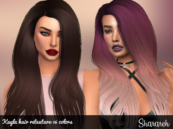Sims 4 Kayla hair retexture by Sharareh at TSR