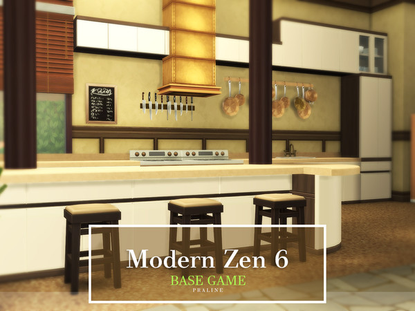 Sims 4 Modern Zen 6 house by Pralinesims at TSR