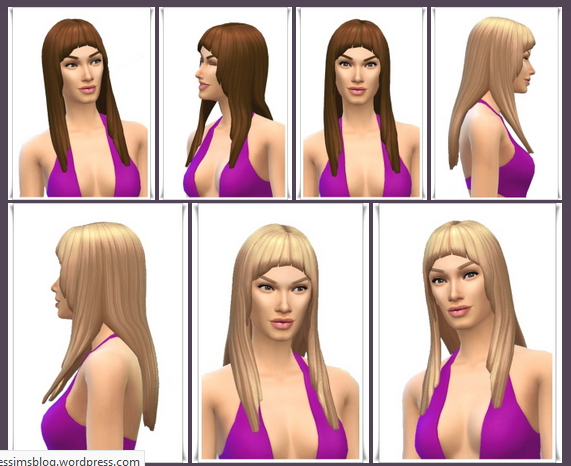 Sims 4 Straight Hair Round Bangs at Birksches Sims Blog
