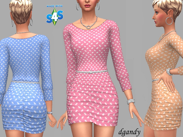 Sims 4 Cassie dress by dgandy at TSR