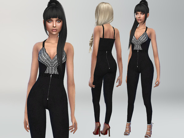Sims 4 Party Jumpsuit by Puresim at TSR