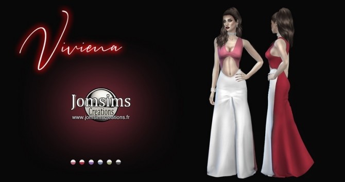Sims 4 Viviena dress at Jomsims Creations
