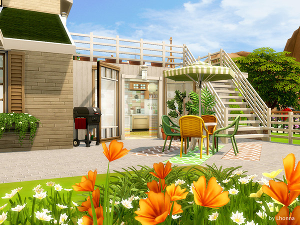 Sims 4 Calm Green house by Lhonna at TSR