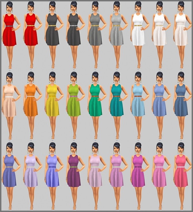 Sims 4 Kiara dress by Mathcope at Sims 4 Studio