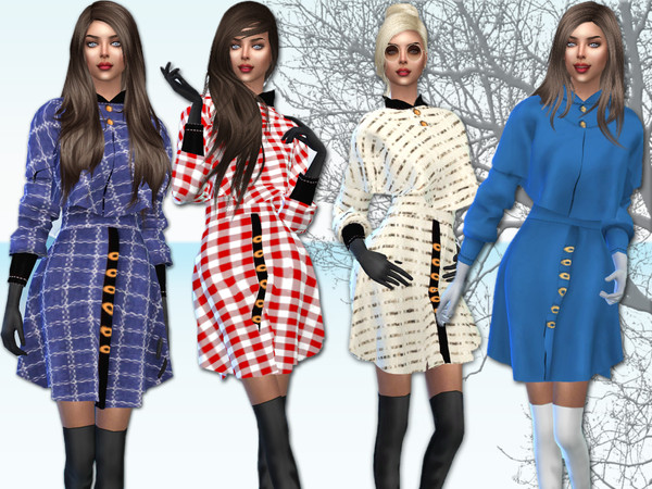 Sims 4 Coat with caped by Sims House at TSR