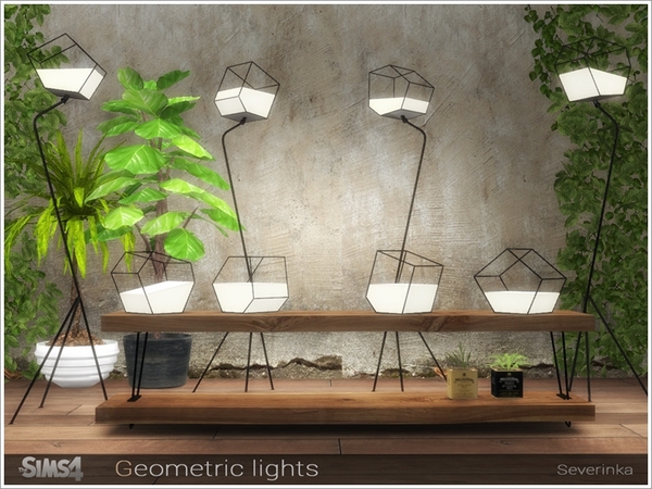 Sims 4 Geometric lights by Severinka at TSR