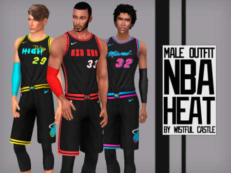 NBA Heat male outfit by WistfulCastle at TSR