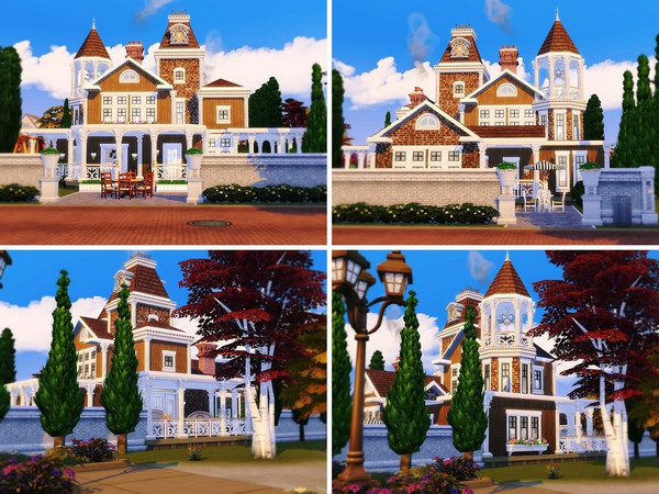 Sims 4 Exclusive Victorian house by MychQQQ at TSR