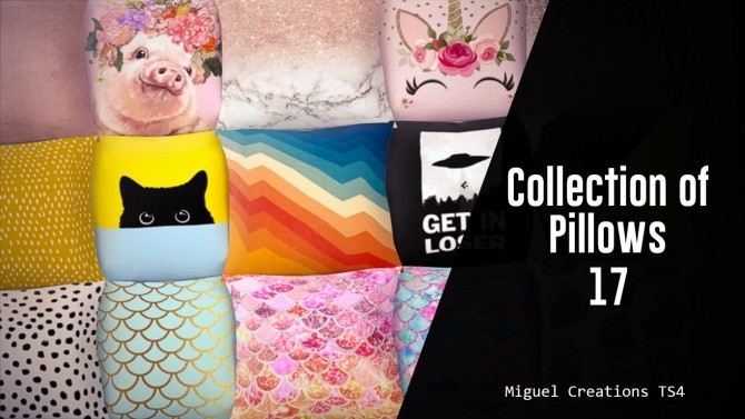Sims 4 Collection of Pillows 17 at Victor Miguel