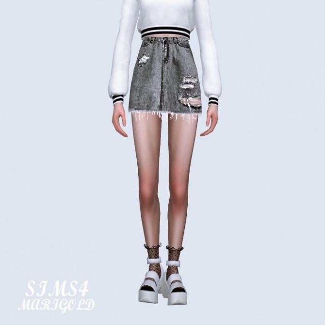 Sims 4 Destroyed Mini Skirt at Marigold