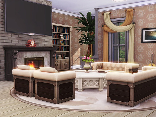 Sims 4 Family Hideout house BG by MychQQQ at TSR