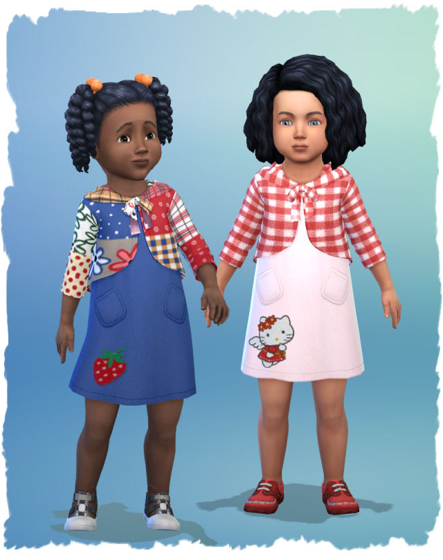 Toddler dress with jacket by Chalipo at All 4 Sims » Sims 4 Updates