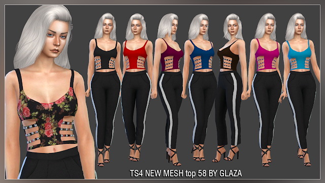 Sims 4 Top 58 at All by Glaza