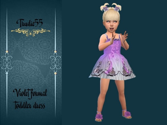 Sims 4 Violet formal toddler dress at Trudie55