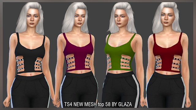 Sims 4 Top 58 at All by Glaza
