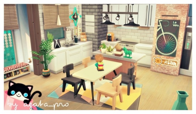Sims 4 Comfortable Modern kitchen at Agathea k