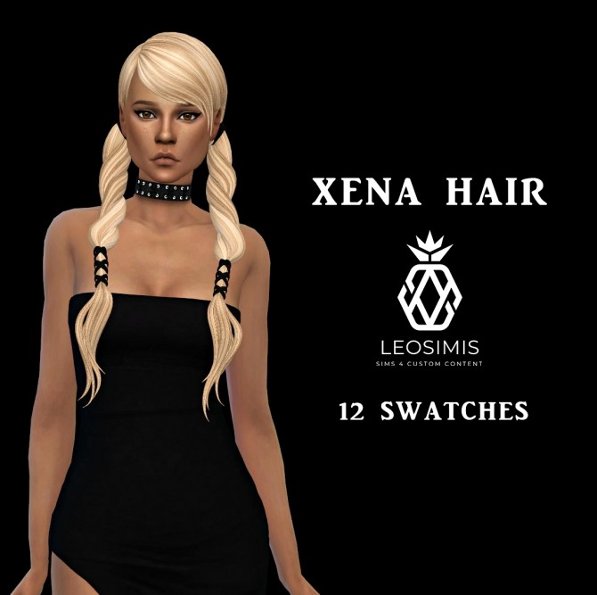 Sims 4 Xena Hair (P) at Leo Sims