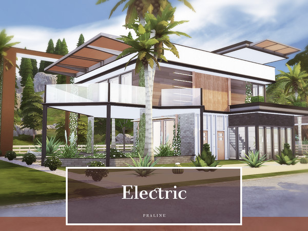 Sims 4 Electric house by Pralinesims at TSR