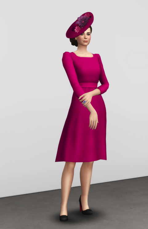 Sims 4 Duchess of dress 18 colors at Rusty Nail