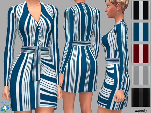 Sims 4 Dress E201901 5 by dgandy at TSR