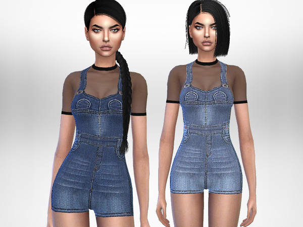 Sims 4 Cleo Overalls by Puresim at TSR