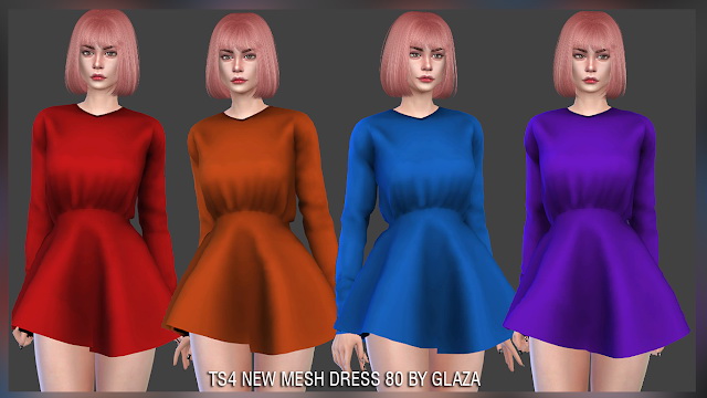 Sims 4 Dress 80 at All by Glaza