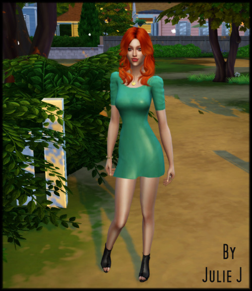 Sims 4 Ruched Sleeve Dress at Julietoon – Julie J