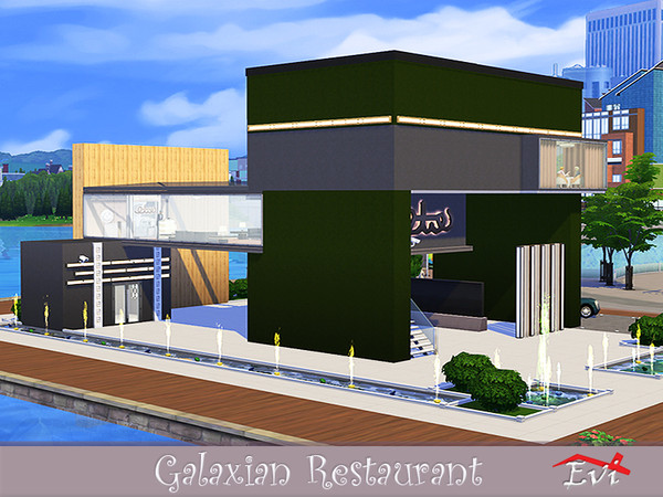 Sims 4 The Galaxian Restaurant by evi at TSR