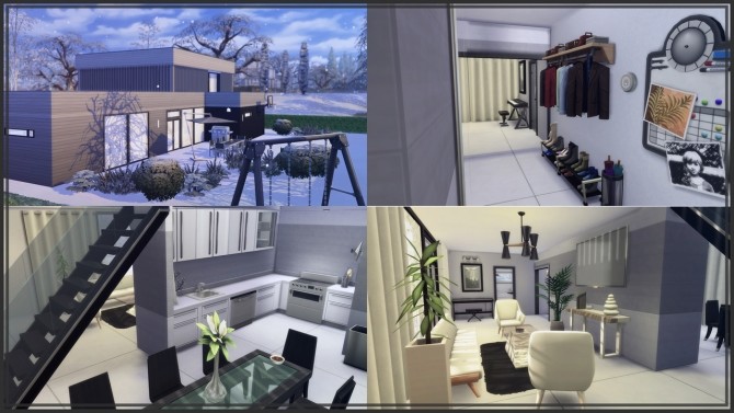 Sims 4 Minimalist’s Dream house at GravySims