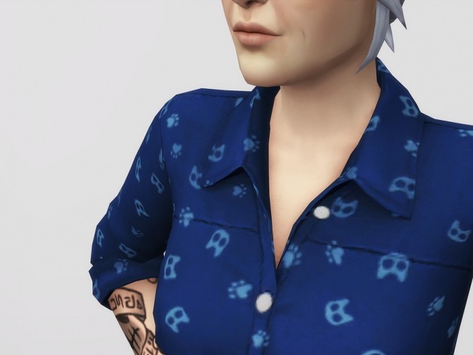 Sims 4 Jelly Kitty paw shirt for F (20 colors) at Rusty Nail