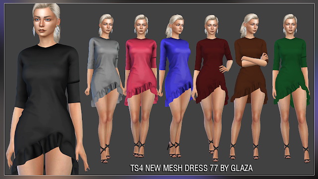 Sims 4 Dress 77 at All by Glaza