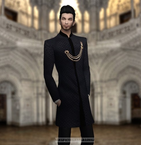 Indian groom coat at HoangLap’s Sims » Sims 4 Updates