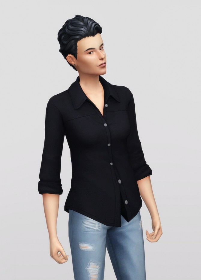 Sims 4 Easy shirt for F (22 colors) at Rusty Nail