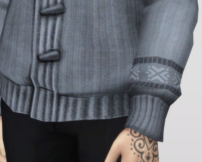 Sims 4 Shawl collar cardigan sweater M (20 colors) at Rusty Nail