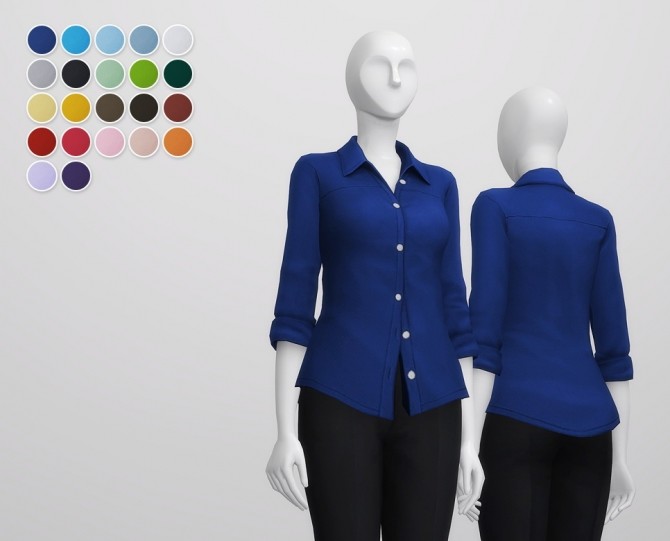 Sims 4 Easy shirt for F (22 colors) at Rusty Nail