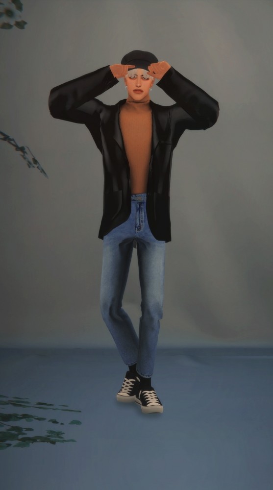 Sims 4 Daddy Classic Jacket & Leicester Crop Jeans at Kiro
