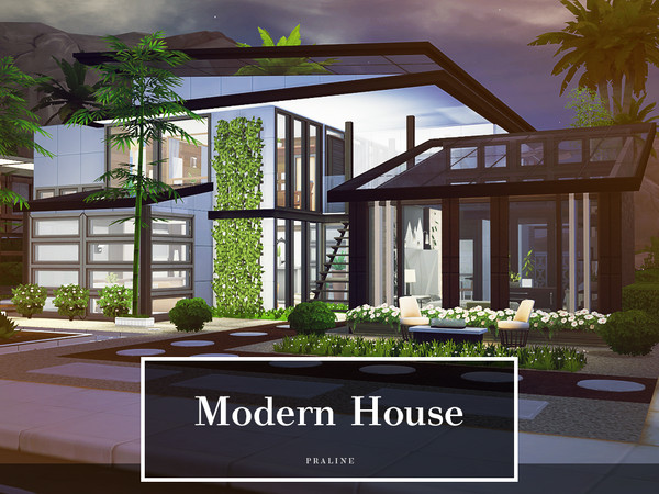 Sims 4 Modern House by Pralinesims at TSR
