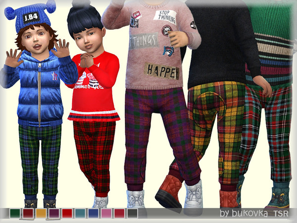 Sims 4 Pants Plaid by bukovka at TSR